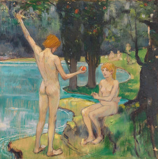 Adam et Eve Paradis - Ludwig von Hofmann