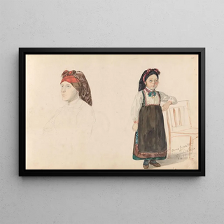 Adolph Tidemand - Kvinne med tulleplagg Anne Jacobsdatter Dalen.webp