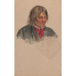 Adolph Tidemand - Mannsportrett Vinje mannshode.webp