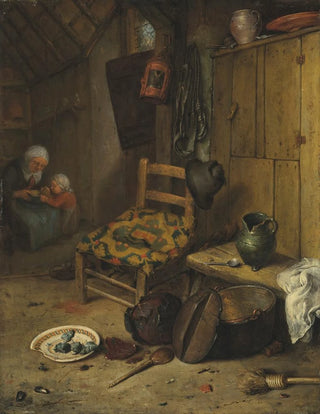 Adriaen van Ostade - A kitchen interior with a mother and child.webp
