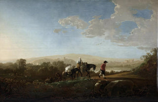 Aelbert Cuyp - Travelers in Hilly Countryside.webp
