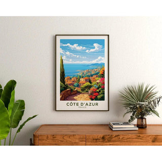 Affiche Côte d'Azur Vintage