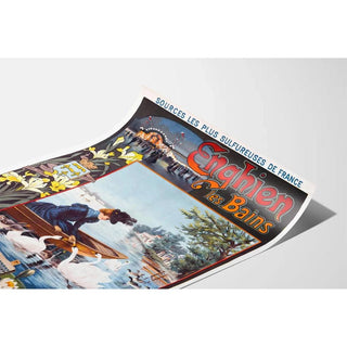 Affiche Enghien les Bains par Gustave Fraipont Vintage