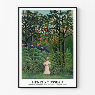 Affiche - Femme se promenant dans une forêt exotique - Henri Rousseau
