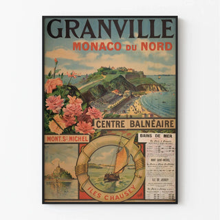 Affiche Granville vintage – La Monaco du Nord et les îles Chausey