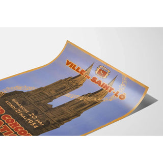 Affiche Saint-Lô vintage – Concours International de Musique 1934