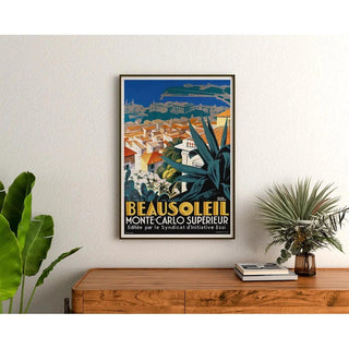 Affiche Vintage Beausoleil Côte d'Azur