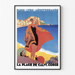 Affiche Vintage Calvi en Corse