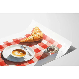Affiche décoration cuisine - Café Croissant