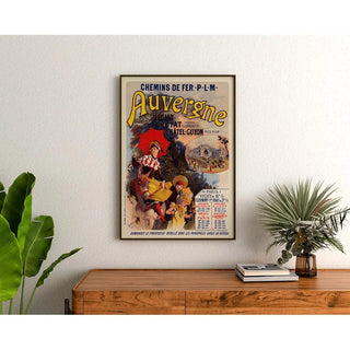 Affiche vintage - Chemins de Fer P.L.M. - Auvergne de Jules Chéret