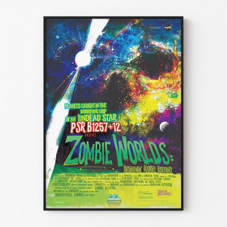 Affiche vintage NASA - Zombie Worlds 2020