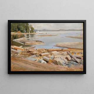 Albert Edelfelt - Log Raft.webp