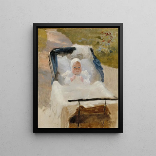 Albert Edelfelt - The Artists Son Erik In A Pram.webp