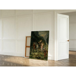 Angélique et Médor blessé - Eugène Delacroix | Reproduction Tableau Décoration murale affiche copie