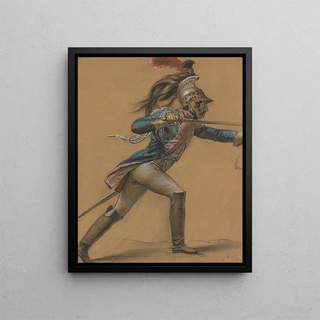 Anne Louis GirodetTrioson - A French Dragoon Study for The Revolt of Cairo.webp