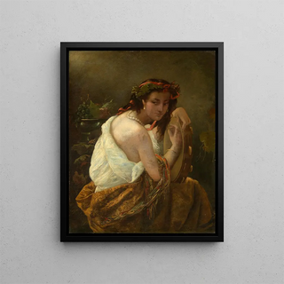 Anselm Feuerbach - Gypsy with tambourine.webp