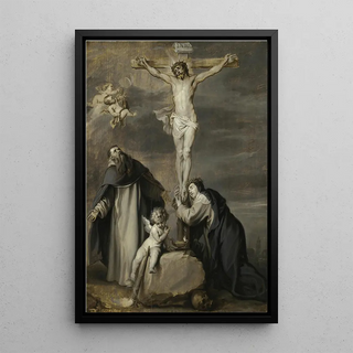Anthony van Dyck - The Crucified Christ Adored By Saints Dominic And Catherine Of Siena.webp