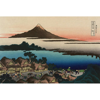 Aube à Isawa dans la province de Kai - Katsushika Hokusai | Reproduction Tableau Décoration murale affiche copie