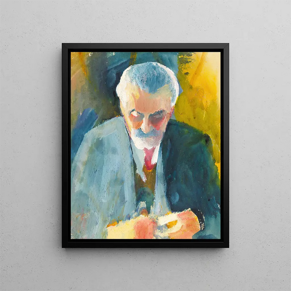 Studium portretowe Bernharda Koehlera - August Macke — oprawiony obraz na ścianie
