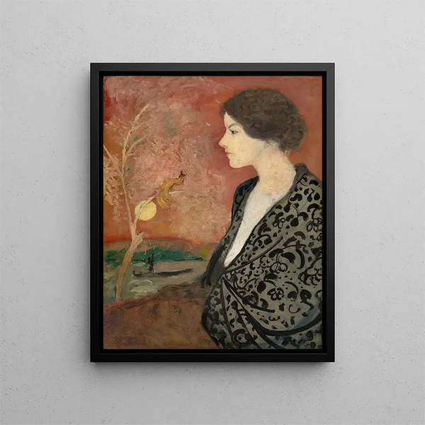 Studium portretowe Elisabeth Gerhardt - August Macke — oprawiony obraz na ścianie