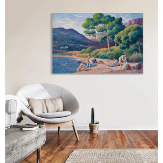 Baigneurs à Saint-Tropez - Maximilien Luce | Reproduction Tableau Décoration murale affiche copie