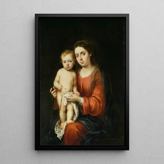 Bartolom Estebn Murillo - The Virgin and Child with a Rosary.webp