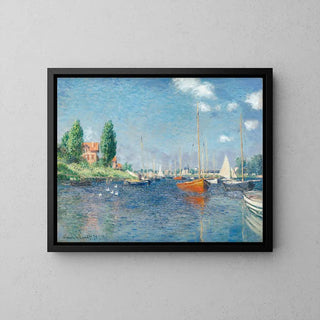 Bateaux rouges, Argenteuil de Claude Monet | Reproduction Tableau Décoration murale affiche copie
