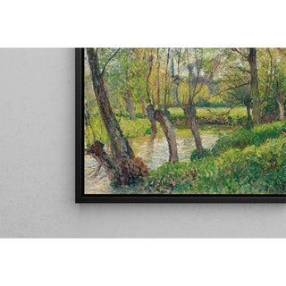 Bords de l'Epte à Éragny, Soleil Couchant - Camille Pissarro | Reproduction Tableau Décoration murale affiche copie