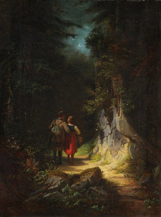 Carl Spitzweg - Jger mit Mdchen Der verliebte Jger.webp
