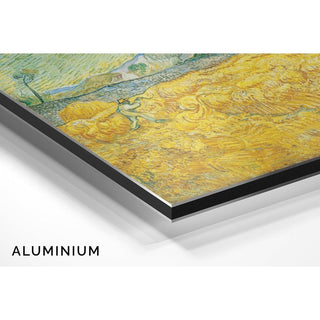 Champ de blé derrière l'hôpital Saint-Paul avec une faucheuse - Vincent van Gogh | Reproduction Tableau Décoration murale affiche copie