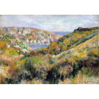 Collines autour de la baie de Moulin Huet, Guernesey - Pierre-Auguste Renoir | Reproduction Tableau Décoration murale affiche copie