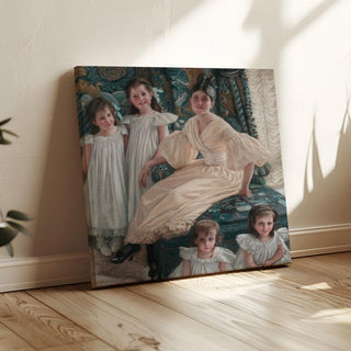 Comtesse d'Yanville et ses quatre enfants - James Tissot | Reproduction Tableau Décoration murale affiche copie