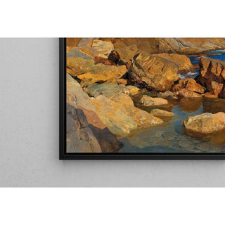 Côte rocheuse près de Nervi au soleil du soir - Alfred Zoff | Reproduction Tableau Décoration murale affiche copie