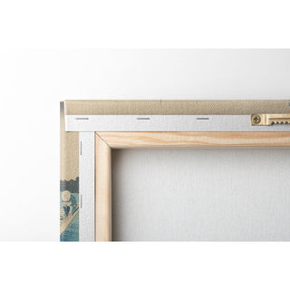 Coucher de soleil sur le pont de Ryōgoku vu depuis la berge d'Ommaya Edo - Katsushika Hokusai | Reproduction Tableau Décoration murale affiche copie