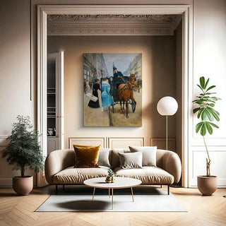 Courses Rue De La Paix - Jean Béraud | Reproduction Tableau Décoration murale affiche copie