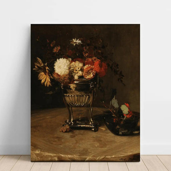 Reprodukcja obrazu Dahlias i Kapucynki na Srebrnej Urne - Jacques-Émile Blanche