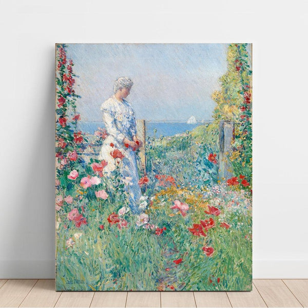 Reprodukcja obrazu W ogrodzie (Celia Thaxter w swoim ogrodzie) - Childe Hassam