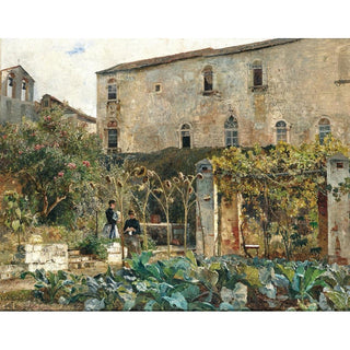 Dans un jardin du sud - Marie Egner | Reproduction Tableau Décoration murale affiche copie