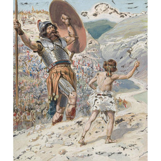 David lance la pierre - James Tissot | Reproduction Tableau Décoration murale affiche copie