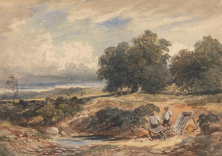 David Cox Jnr - Landscape with Men Sifting Sand.webp