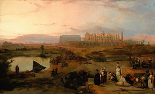 David Roberts - Ruins of the great temple at Karnak sunset.webp