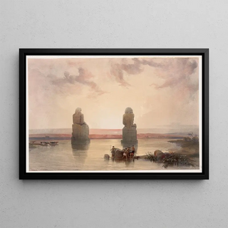David Roberts - Statues of Memnon at Thebes during the inundation.webp