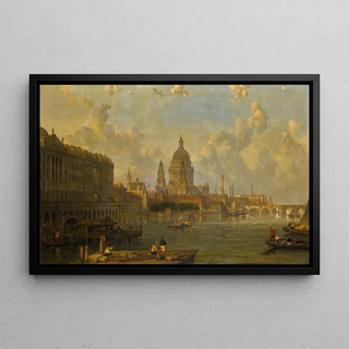 David Roberts - View From Waterloo Bridge Embracing St Pauls Somerset House And Temple.webp