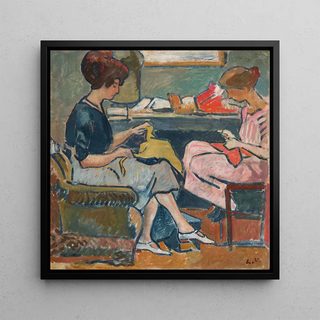 Deux jeunes femmes cousant - Louis Valtat