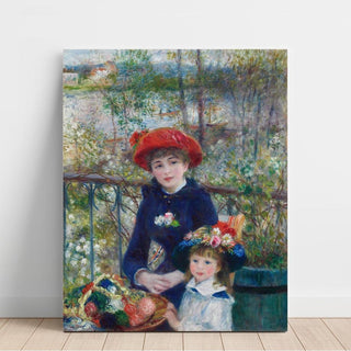 Deux sœurs sur la terrasse - Pierre-Auguste Renoir | Reproduction Tableau Décoration murale affiche copie