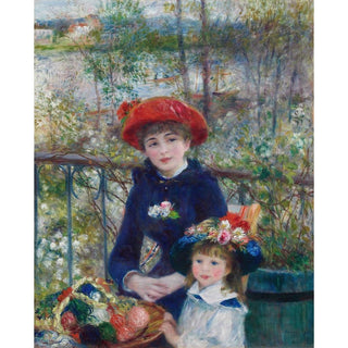 Deux sœurs sur la terrasse - Pierre-Auguste Renoir | Reproduction Tableau Décoration murale affiche copie