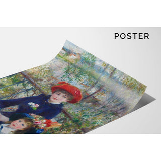 Deux sœurs sur la terrasse - Pierre-Auguste Renoir | Reproduction Tableau Décoration murale affiche copie