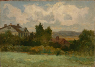 Edward Mitchell Bannister - Untitled houses and trees.webp