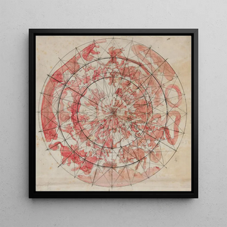 Druk artystyczny | Studium kompozycji z postaciami zodiaku do fresku na suficie godzin w Sali Domu Kapitolu w Harrisburgu - Edwin Austin Abbey