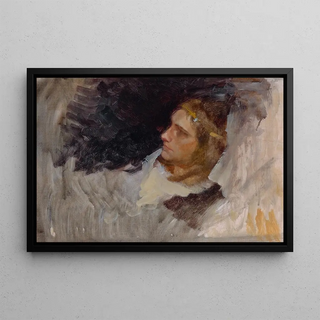 Edwin Austin Abbey - Figure Study of Hamlet for The Play Scene Hamlet Act III Scene II.webp